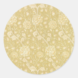 Wilde Tulpen von William Morris, Vintage Blumen Ku Runder Aufkleber