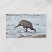 Wilde Türkei auf dem Snowy Field Visitenkarte (Rückseite)