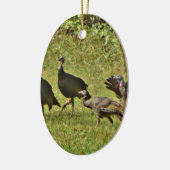 Wilde Türkei, Camouflage Farben Keramik Ornament (Links)