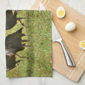 Wilde Türkei, Camouflage Farben Küchentuch (Viertel Falte)