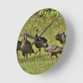 Wilde Türkei, Camouflage Farben Runde Wanduhr (Winkel)