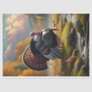 Wilde Türkei durch Stream Painting Seidenpapier
