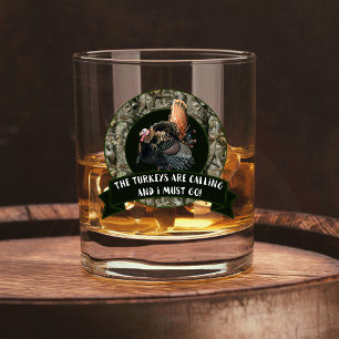 Wilde Türkei Jagdquote Camouflage Camouflage Whiskyglas