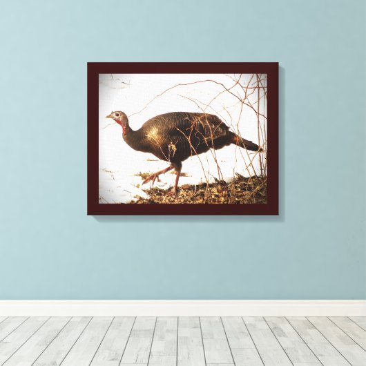Wilde Türkei Leinwanddruck (Insitu (Holzboden))
