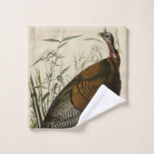 Wilde Türkei (männlich) von Audubons Vögeln Amerik Badhandtuch Set (Waschlappen)