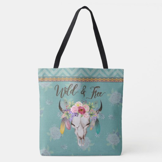 Wilde u. freie Boho Taschen-Tasche (verblaßter Tasche (Vorderseite)