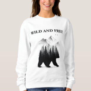 Wilde und freie Bären-Wildnis-Wald-Abenteuer Sweatshirt