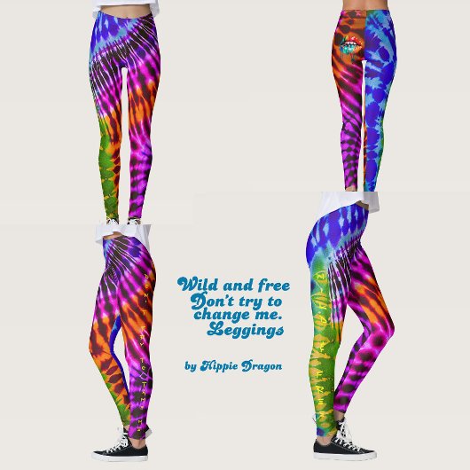 Wilde und freie gefärbte Krawatte Hippie Leggings