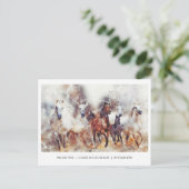 Wilde und freie Pferde Postkarte (Stehend Vorderseite)