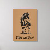 Wilde und freie Pferde Premium Wrapped Canvas (Gla Leinwanddruck (Vorderseite)
