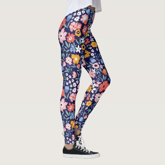 Wilde und freie Sommer-Blume Leggings (Rechts)