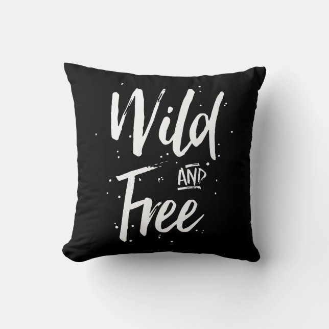 Wilde und freie Typografie Kissen (Vorderseite)