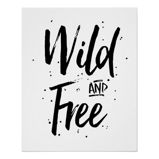 Wilde und freie Typografie Poster (Vorderseite)