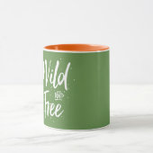 Wilde und freie Typografie Tasse (Zentrum)