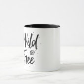 Wilde und freie Typografie Tasse (Zentrum)