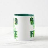 Wilde und freie Word Kunst mit Dschungel-Pflanze Tasse (Zentrum)