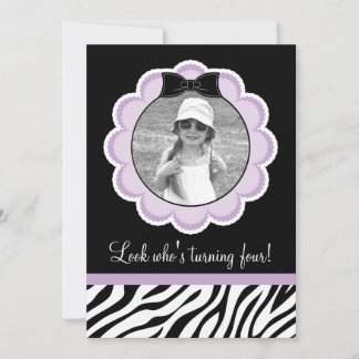 Wilde und Fun Zebra Geburtstagsparty Einladung