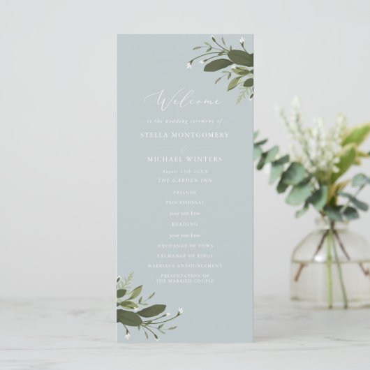 Wilde und grüne Hochzeiten Programm (Stehend Vorderseite)