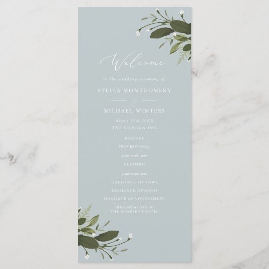 Wilde und grüne Hochzeiten Programm (Vorderseite)