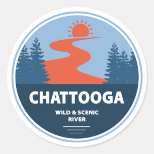 Wilde und Landschaftliche Chattooga Runder Aufkleber