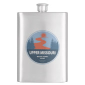 Wilde und Landschaftliche Flüsse im oberen Missour Flachmann (Vorderseite)