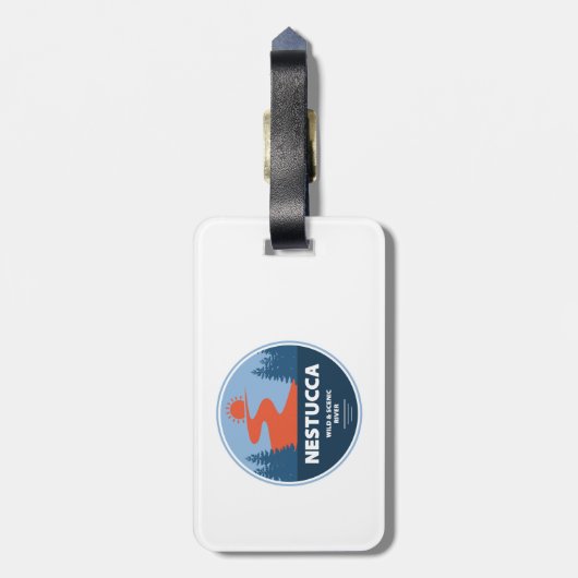 Wilde und Landschaftliche Nestucca Gepäckanhänger (Rückseite vertikal)