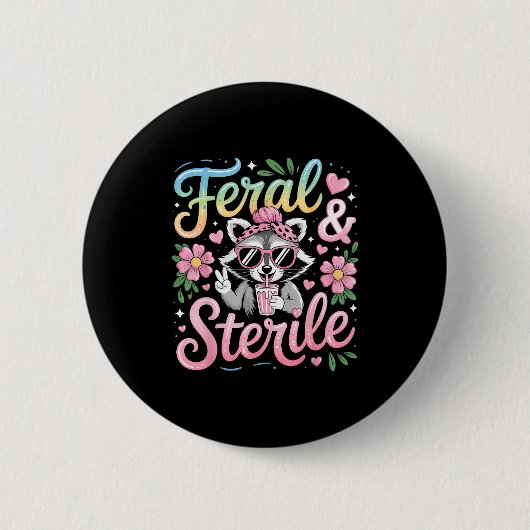 Wilde und sterile Hysterektomie-Erholung Button (Vorderseite)