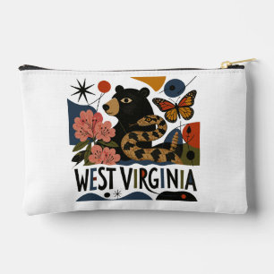 Wilde und wundervolle West Virginia-Folkart Zubehörtasche