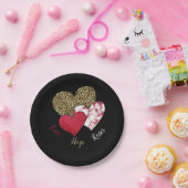 Wilde Valentinpapierplatte Pappteller (Party)