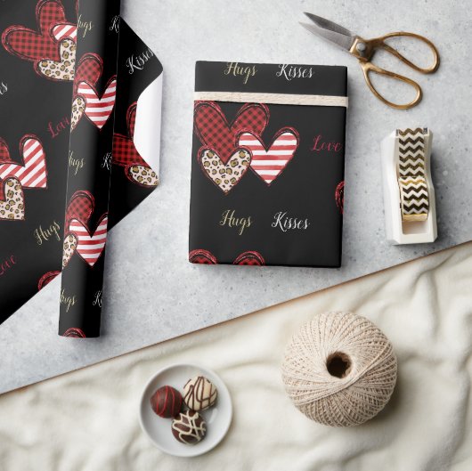 Wilde Valentinstag-Verpackungspapier Geschenkpapier (Kunsthandwerk)