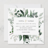 Wilde Vegetation| Moderne Botanische Hochzeit mit Einladung (Vorderseite)
