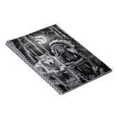 Wilde Verbindung: Wolf und Mädchen Notizblock (Rechte Seite)