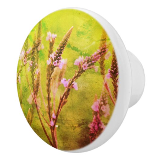 Wilde Vervain-Blume Abstrakt erschüttert Keramikknauf (Rechts)