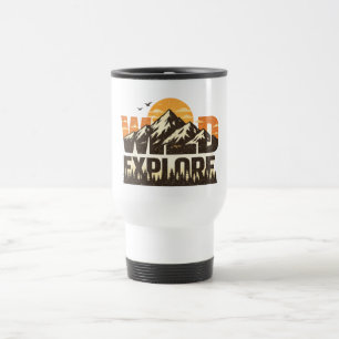 Wilde Vintage-Berg-Abenteuer-Outdoor-Erkundung Reisebecher
