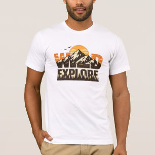 Wilde Vintage-Berg-Abenteuer-Outdoor-Erkundung T-Shirt