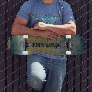 Wilde Vintage-Goldblatt-Schwarze Keramik Skateboard