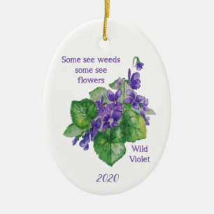 Wilde Violet-Blume Einige sehen Unkräuter Inspirat Keramik Ornament