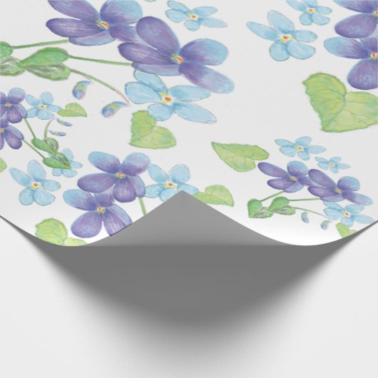 Wilde Violet-Blume Geschenkpapier (Ecke)