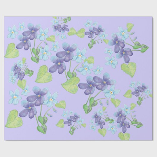 Wilde Violet-Blume Geschenkpapier (Flach)