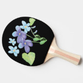 Wilde Violet-Blume Illustration Black Tischtennis Schläger (Seitenansicht)
