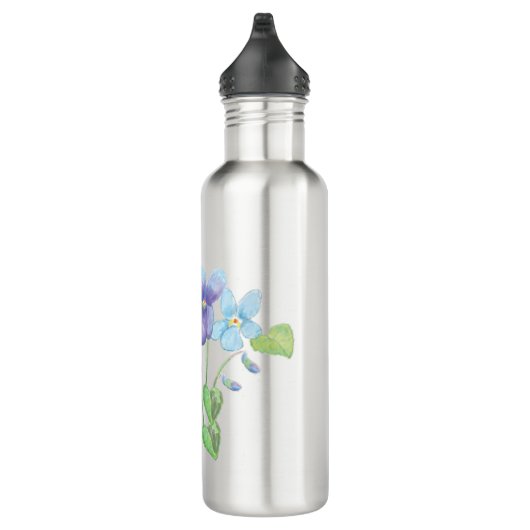 Wilde Violet-Blume - Illustration Edelstahlflasche (Rechts)