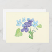 Wilde Violet-Blume - Illustration Feiertagskarte (Vorne/Hinten)