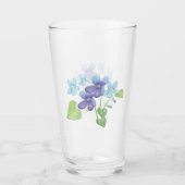 Wilde Violet-Blume - Illustration Glas (Rückseite)