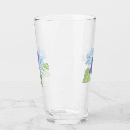 Wilde Violet-Blume - Illustration Glas (Links)