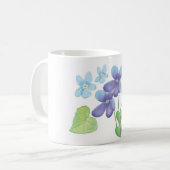 Wilde Violet-Blume - Illustration Kaffeetasse (Vorderseite Links)
