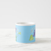 Wilde Violet-Blume Illustration Light Blue Espressotasse (Vorderseite)