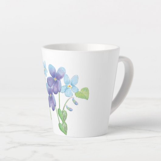 Wilde Violet-Blume - Illustration Milchtasse (Rechte Ecke)