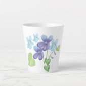 Wilde Violet-Blume - Illustration Milchtasse (Vorderseite)