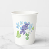 Wilde Violet-Blume - Illustration Pappbecher (Rückseite)
