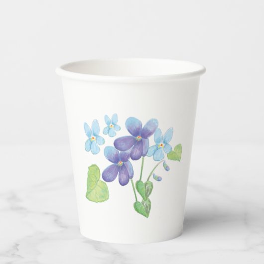 Wilde Violet-Blume - Illustration Pappbecher (Vorderseite)